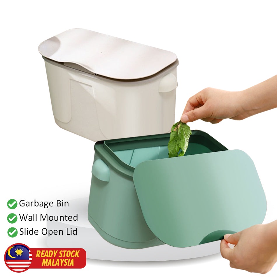 Mango_leong0123 Kitchen Mounted Trash Can Garbage Bin / Tong