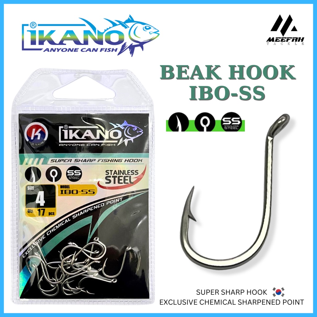 IKANO BEAK STAINLESS STEEL IBO-SS - Beak Fishing Hook Mata Kail Pancing ...