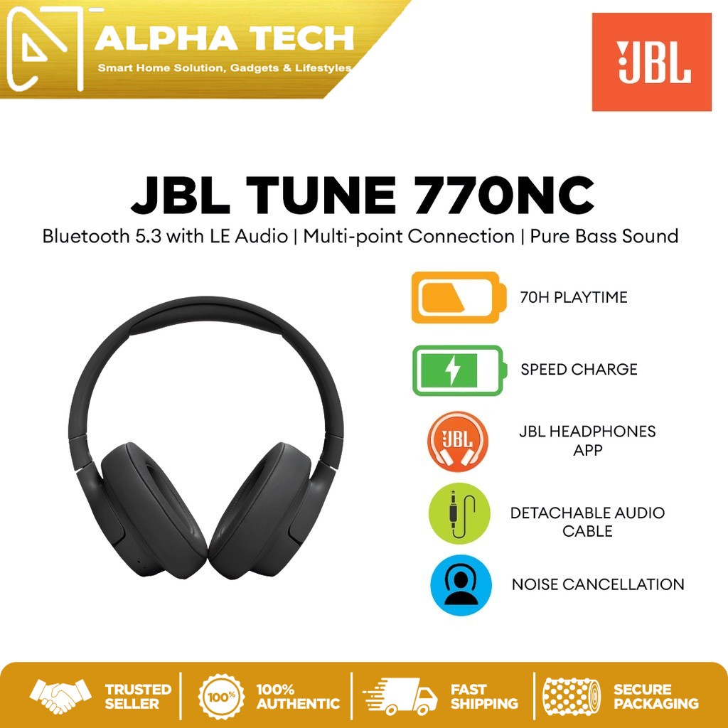 JBL TUNE 770NC Wireless Bluetooth 5.3with LE Audio | Multi-point ...