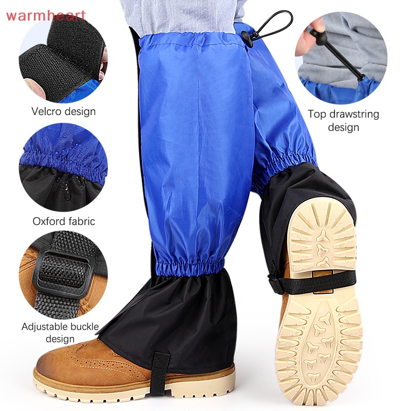 (warmheart) 1Pair Leg Covers Waterproof Legging Gaiter Climbing Camping