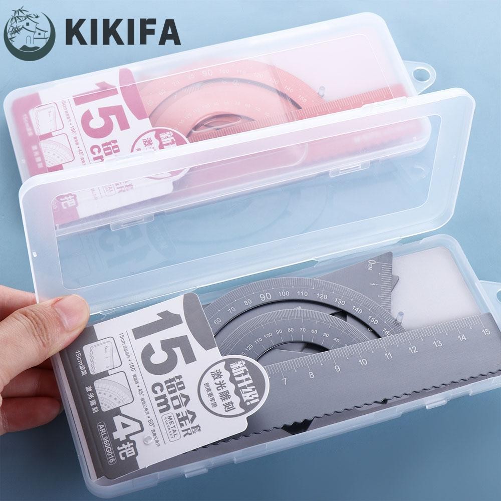 KIKIFA Aluminium Ruler Set Multifunction Hollow Compass School Office ...