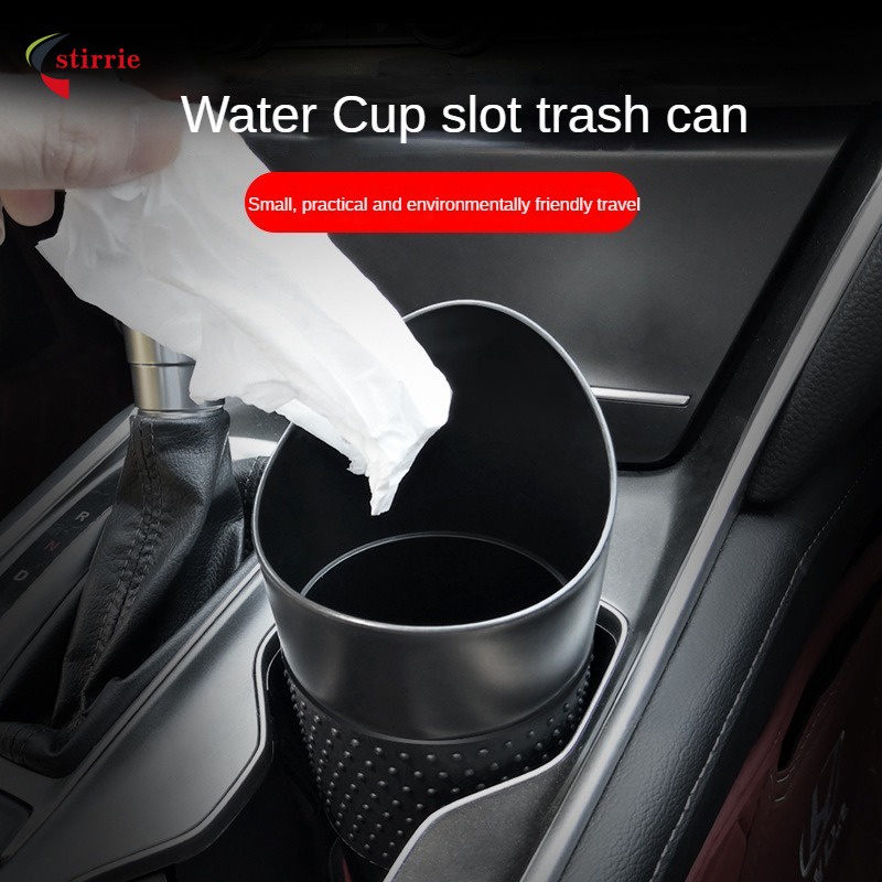 Dustbin Cup Holder Garbage Can Trash Bin Small Mini Car Trash Garbage