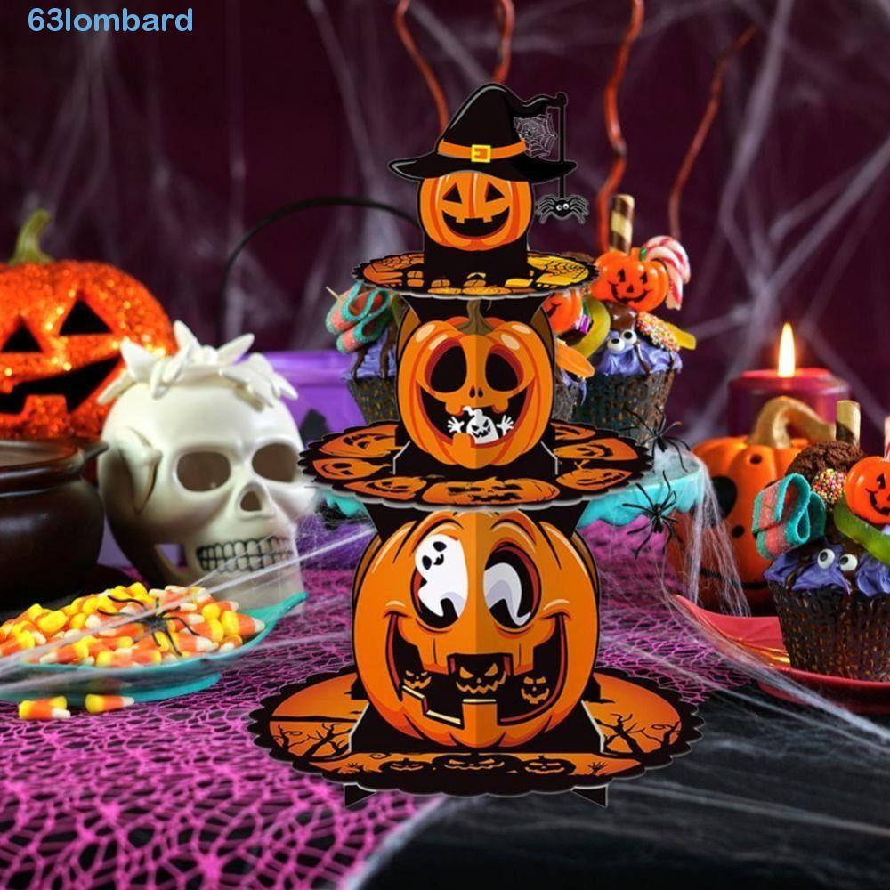 LOMBARD Pumpkin Dessert Stand, Tray Display Rack Halloween Cupcake