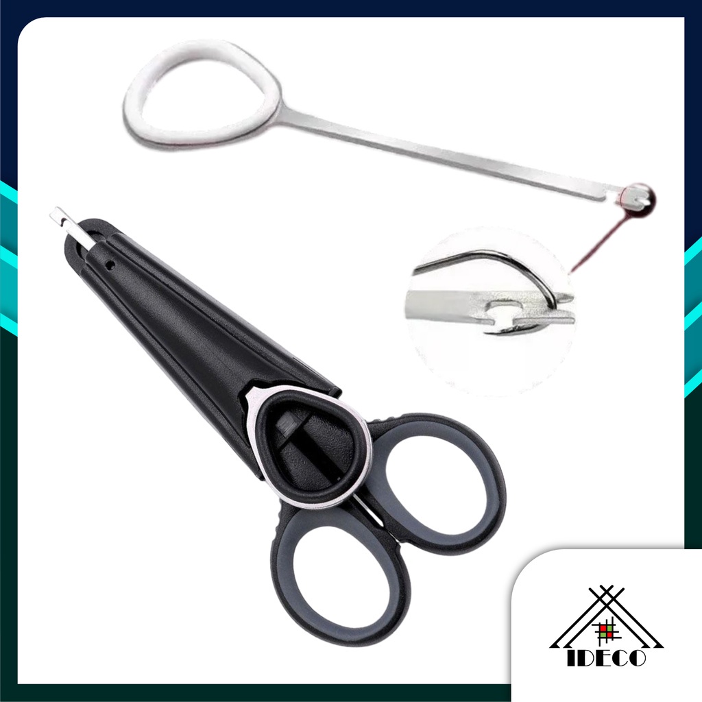 iDECO Fishing Scissors with Decoupler Fishing Box Small Scissors Multi ...