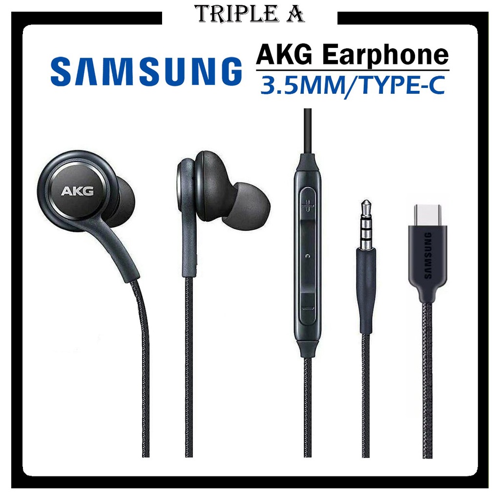 Samsung AKG Earphones Inear Headset Wired Tuned by AKG Handsfree TypeC / 3.5mm With Mic