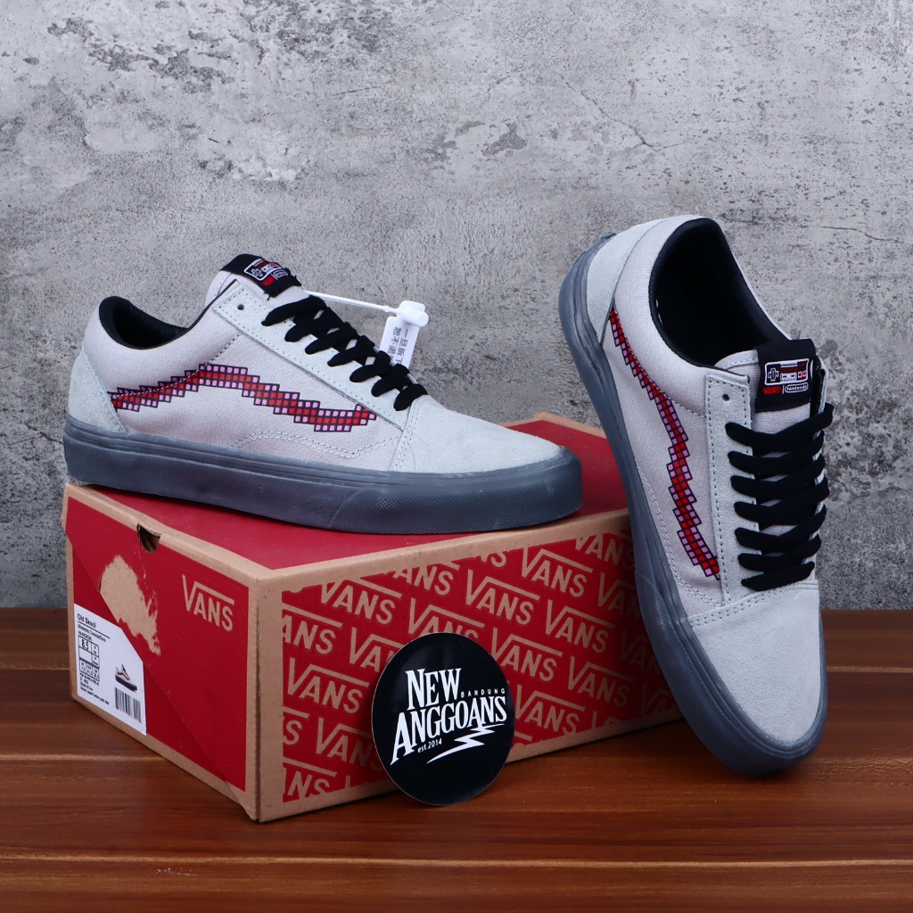 Vans x Nintendo Oldskool khaki shoes full Grey Grey-DT old skool