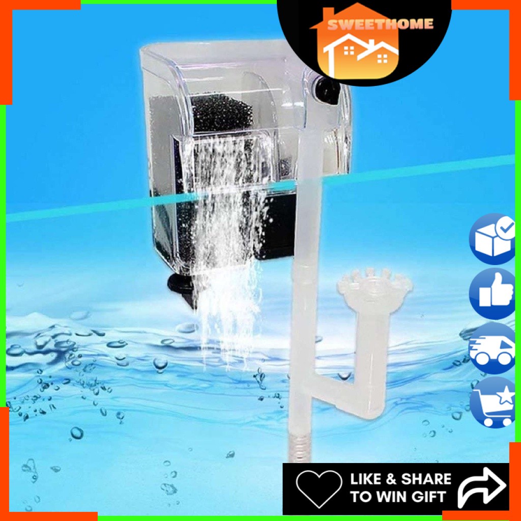 Hanging External Aquarium Fish Thin Filter Water Oxygen Circulation