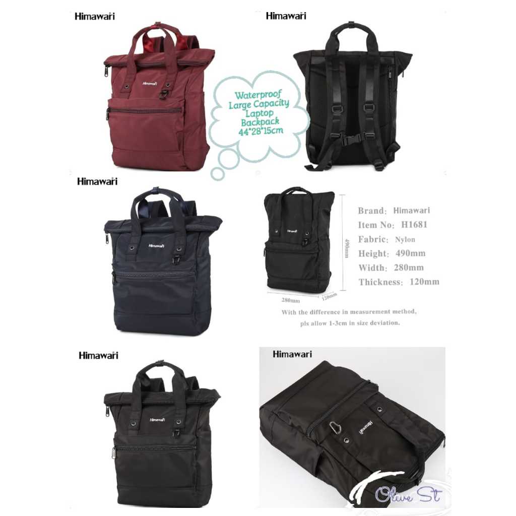 Himawari Juniper Large Capacity Laptop Backpack Traveler/School/Work