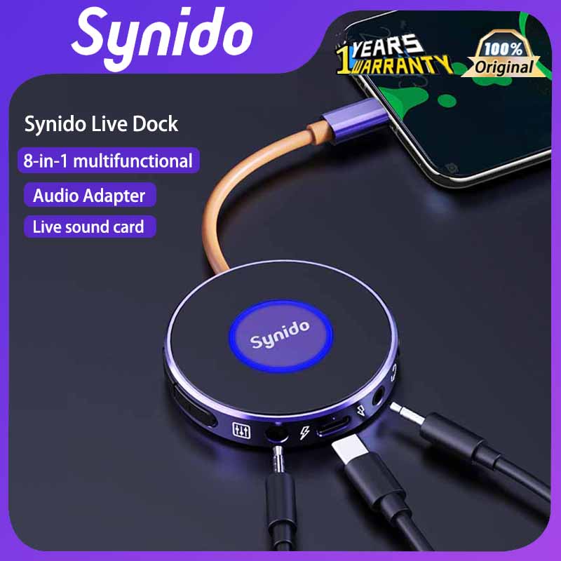 Synido Live Dock Audio Adapter live external sound card Mobile phone ...