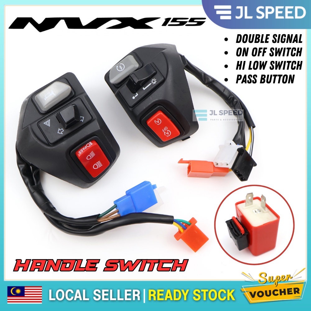 YAMAHA NVX 155 / NVX155 / AREOX 155 HANDLE SWITCH LH RH DOUBLE SIGNAL ...