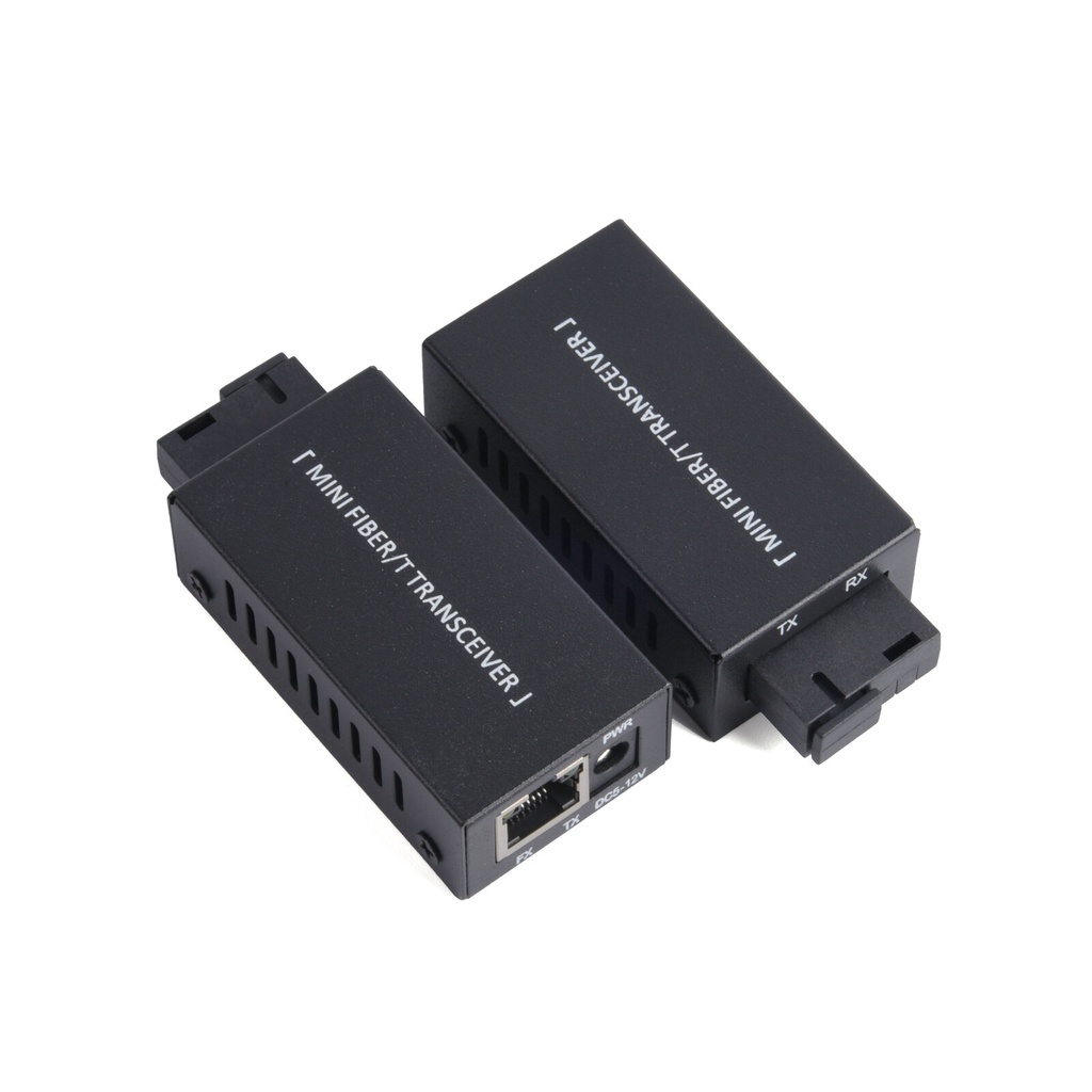 Pair Mini Gigabit Fiber Optical Media Converter Mbps Optic Transceiver Sc To Rj