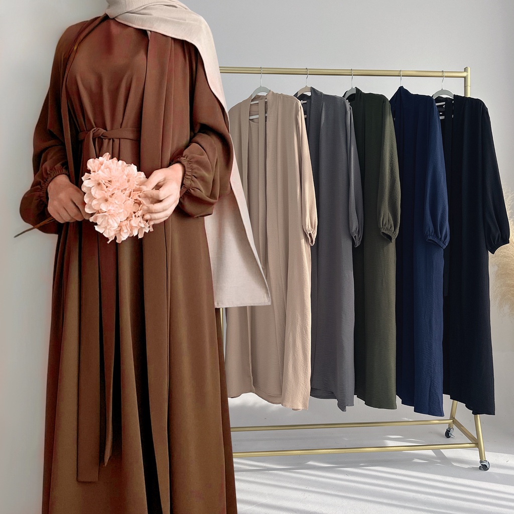 Ramadan Dubai Cardigan Abaya sets maxi dress Islam Arab robe Women Wea ...
