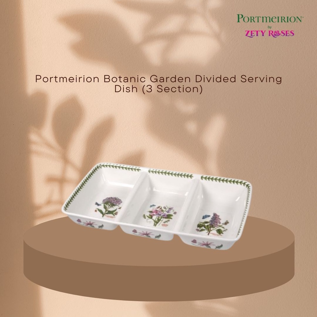 Portmeirion Botanic Garden Divided Serving Dish (3 Section) Shopee