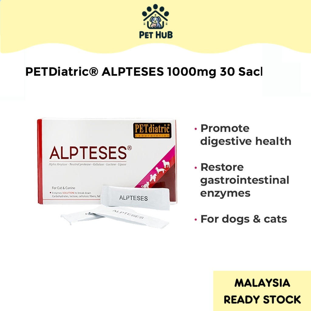 PETdiatric ALPTESES 1000mg 30 Sachets For Dogs and Cats Enzyme Deficiency Shopee Malaysia