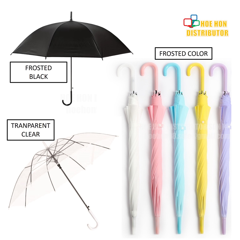 [Value] Automatic Umbrella 90cm 8K 1 Person 170T Frosted Black Color ...