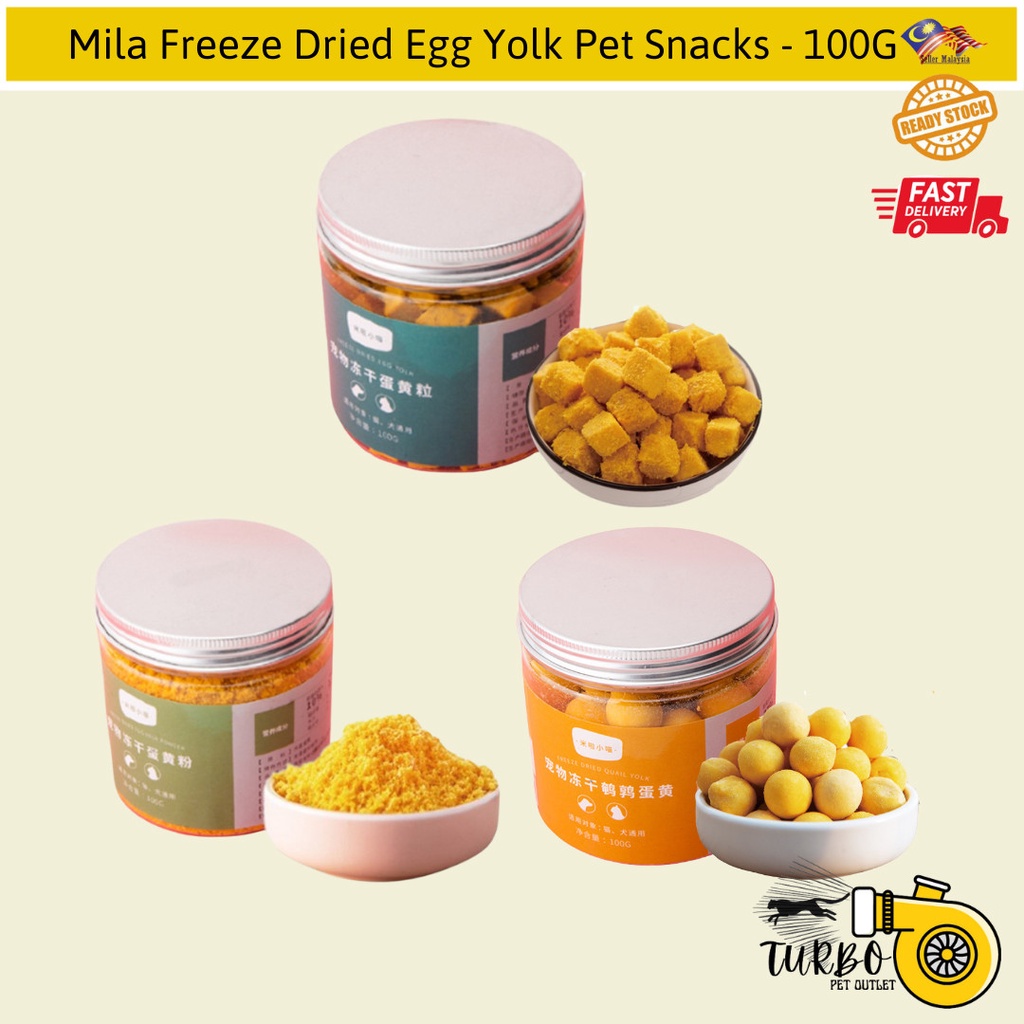 Mila Freeze Dried Egg Yolk Powder, Ball & Cube / Cat & Dogs Snacks