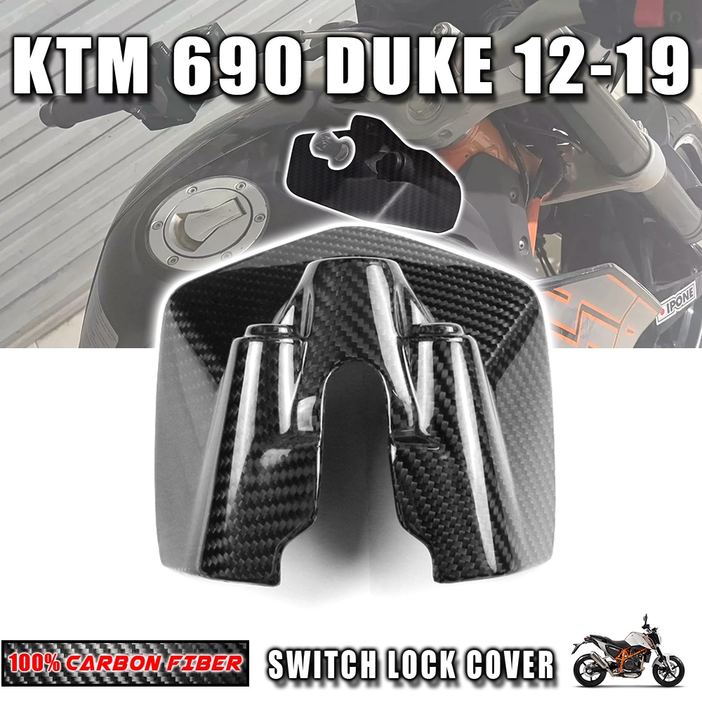 For KTM Duke 690 20122019 100 Dry Carbon Fiber Switch Lock Cover Motorcycle Body Parts Fairing