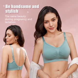 2pcs/set Women's Wireless Anti-sagging Bra Underwear, Push Up And Side  Gathering Function, Blue And Pink
