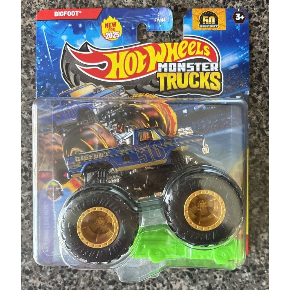 HOT WHEELS MONSTER TRUCKS 2025 BIGFOOT 50TH ANNIVERSARY LEADING LEGENDS ...