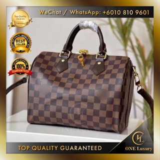 Louis Vuitton Speedy 25 Damier Azur Handbag Used (6010)