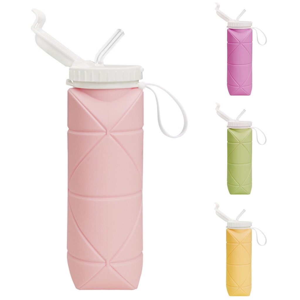 Foldable Collapsible Water Bottles for Travel Gym Camping BPA Free ...