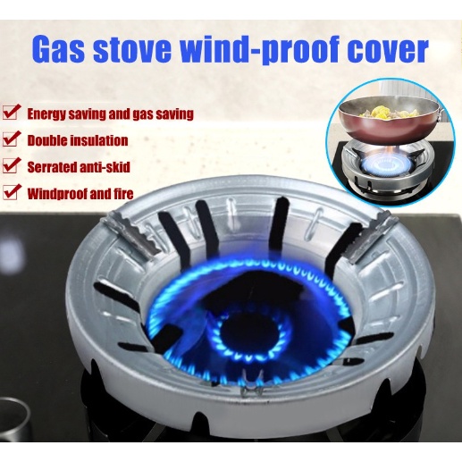 [Ready Stock]Stainless Iron Gas Stove Fire Wind Proof Energy Saver Gas