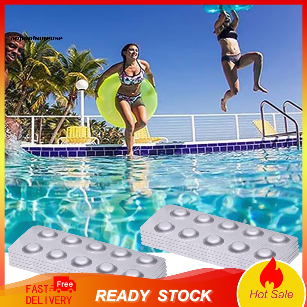 OPPO 100Pcs Clean Effervescent Tablets Quick Dissolving Pool Cleaning