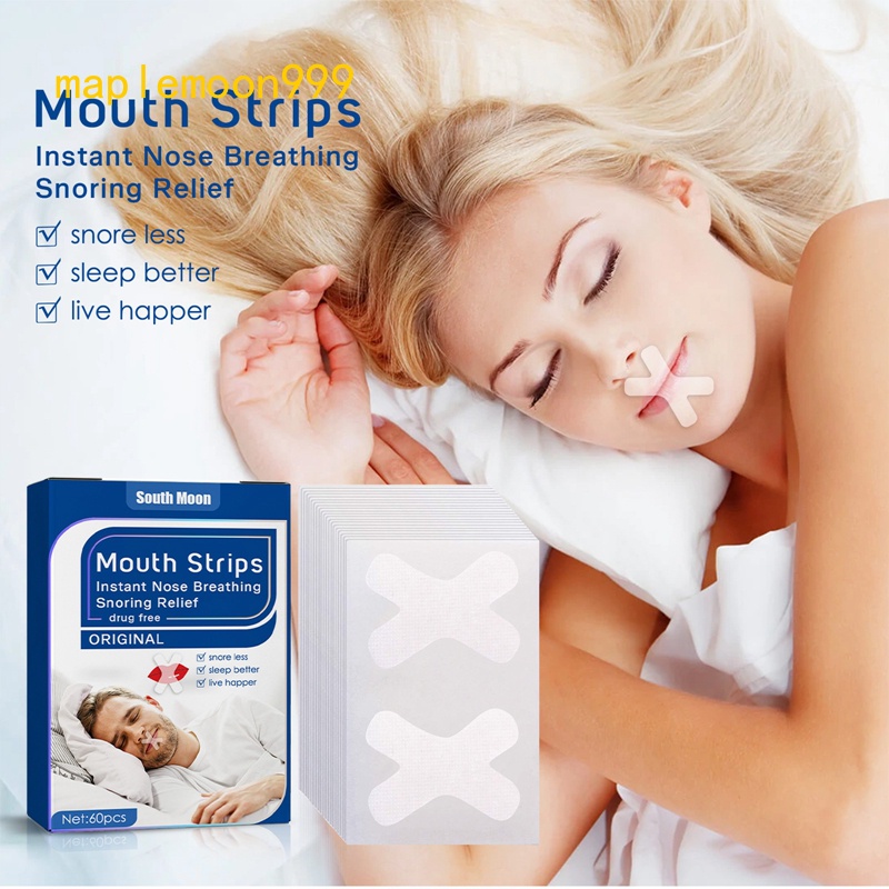 60Pcs Sleep Strip Mouth Tape for Snoring for Better Nose Breathing