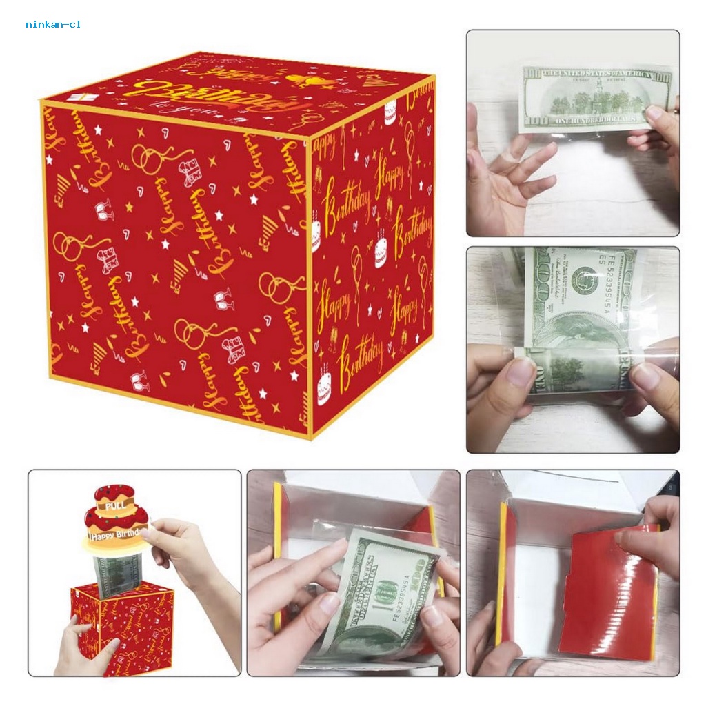 [Ninkan] Cash Raffle Gift Box Surprise Money Dispenser Box Vibrant
