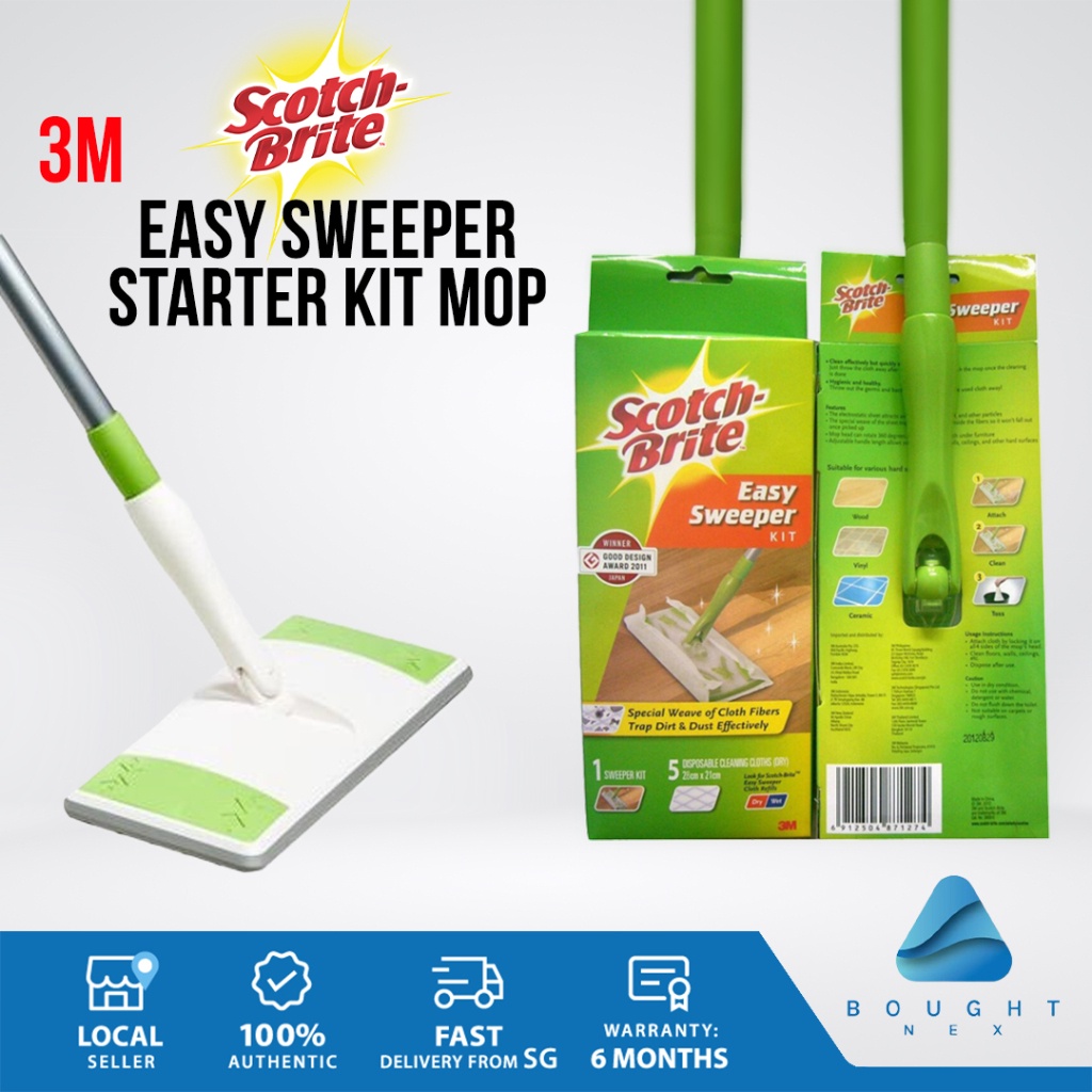3M Scotch Brite Easy Sweeper Starter Kit Refill 90 Sheet Dry / 20 Sheet