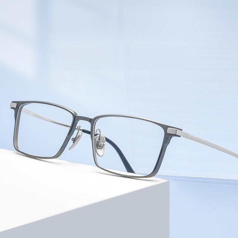 Ultralight Aluminum Magnesium Glasses Frame Small Square Spectacle Men ...