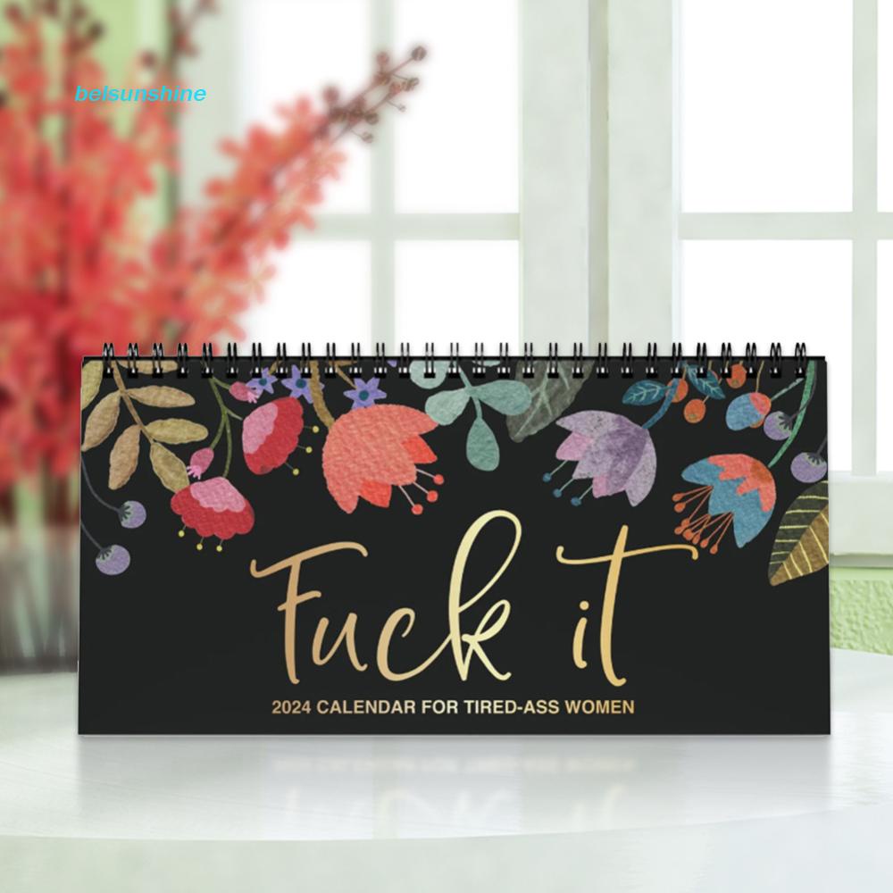 2024 Flower Wall Calendar for Tired-Ass Women,Fuck It Funny Monthly  Calendars [belsunshine.my] | Shopee Malaysia