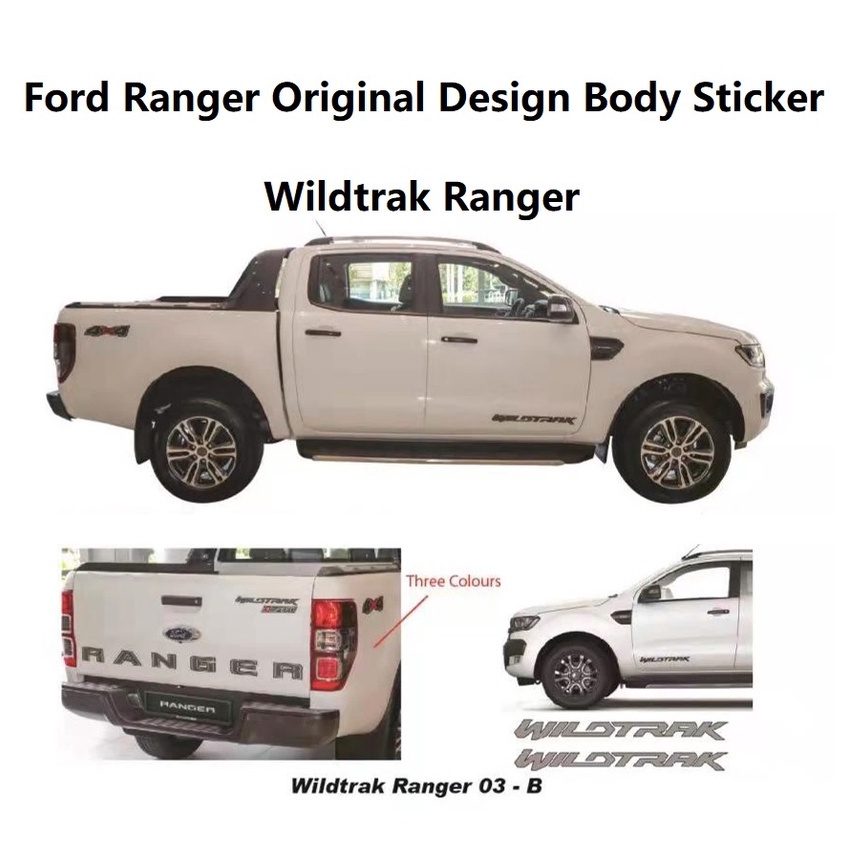 Ford Ranger Side Body Sticker Raptor / Ranger Original Design - 3B ...