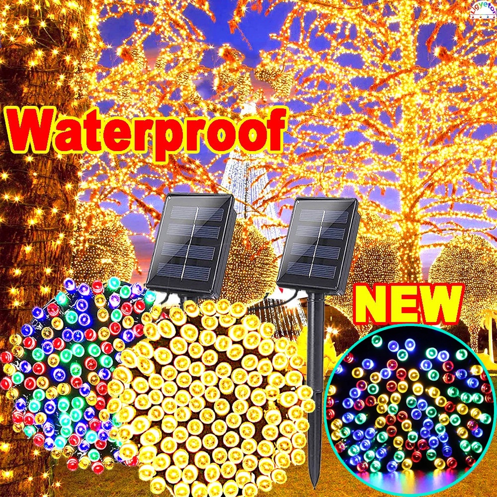 42M32M22M LED Solar Fairy String Light 8 Mode Waterproof Lamp String ...