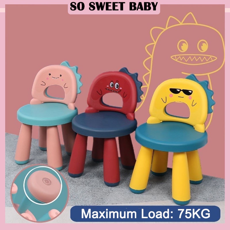 [Dinosaur Style] Children Chair Study Backrest Learning Chair Anti Slip ...