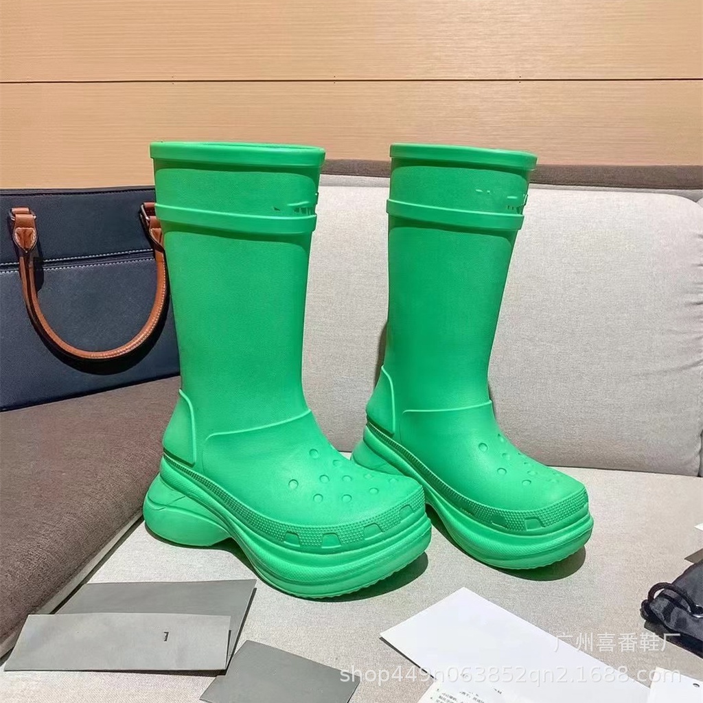 [B Home High Version CoBranded MidTube Rain Boots] 2023 Spring Summer