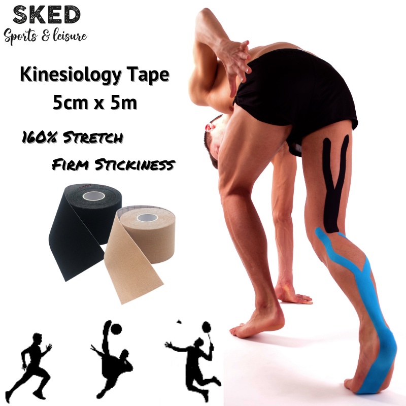 SKED Kinesiology Tape Sport Tape 5cm x 5m 160 Elastic Sports Tape KT