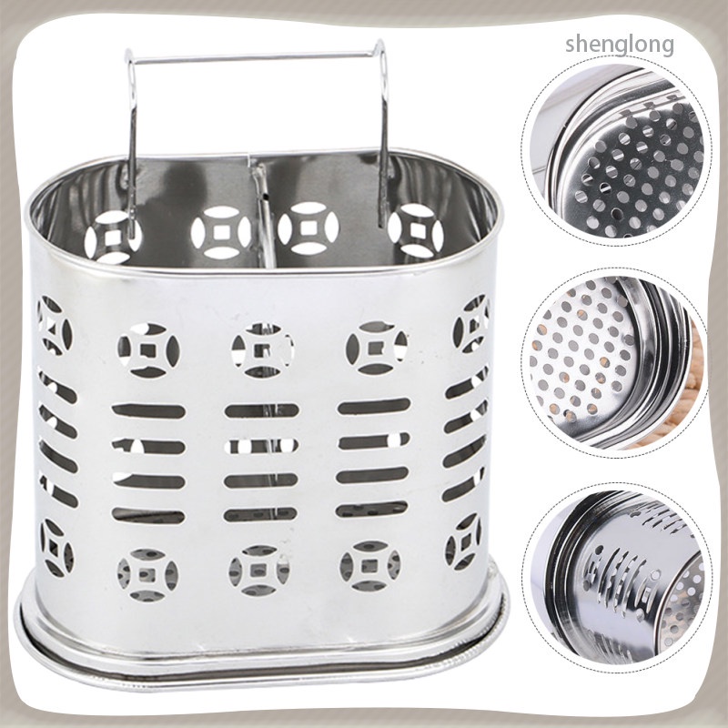Straws Holder Stainless Steel Chopstick Chopsticks Fork Spoon Utensil