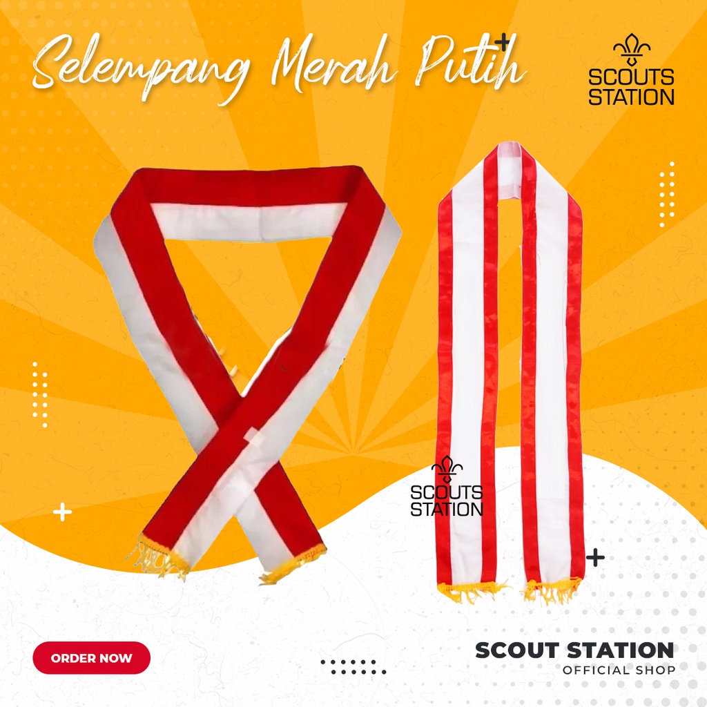 MERAH PUTIH Red And White Ceremony Officer Sash/Red And White Ceremony ...