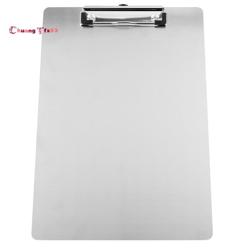 Metal Clipboard Folder A4 Stainless Steel Clip Board Bill Storage