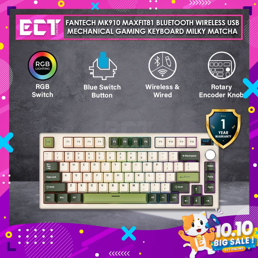 Fantech MK910 MAXFIT81 Bluetooth Wireless USB Mechanical Gaming