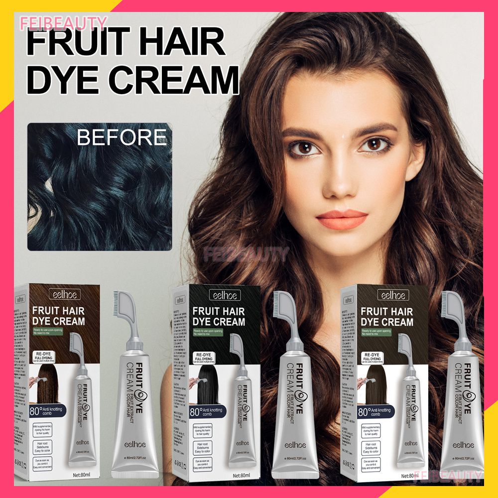 3Colors EELHOE Hydrogen Oxygenfree Hair Dye Washable Hair Mascara Non