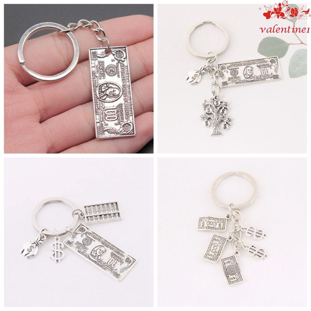 VALENTINE1 USD Model Keychain, Wealth Tree Abacus 100 Dollar Keychain
