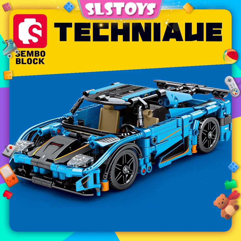Sembo Block 701515 Techniaue Sports Car Series Racing Circuit Transport ...