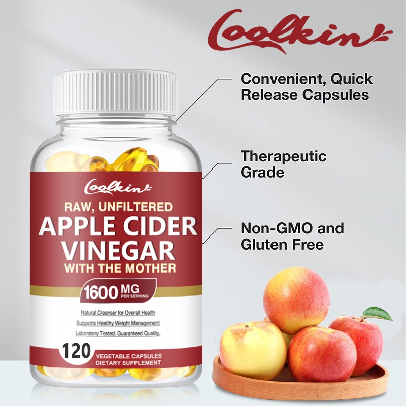 Fat Burner Apple Cider Vinegar Weight Loss Capsules Natural Digestion Promotes Metabolism