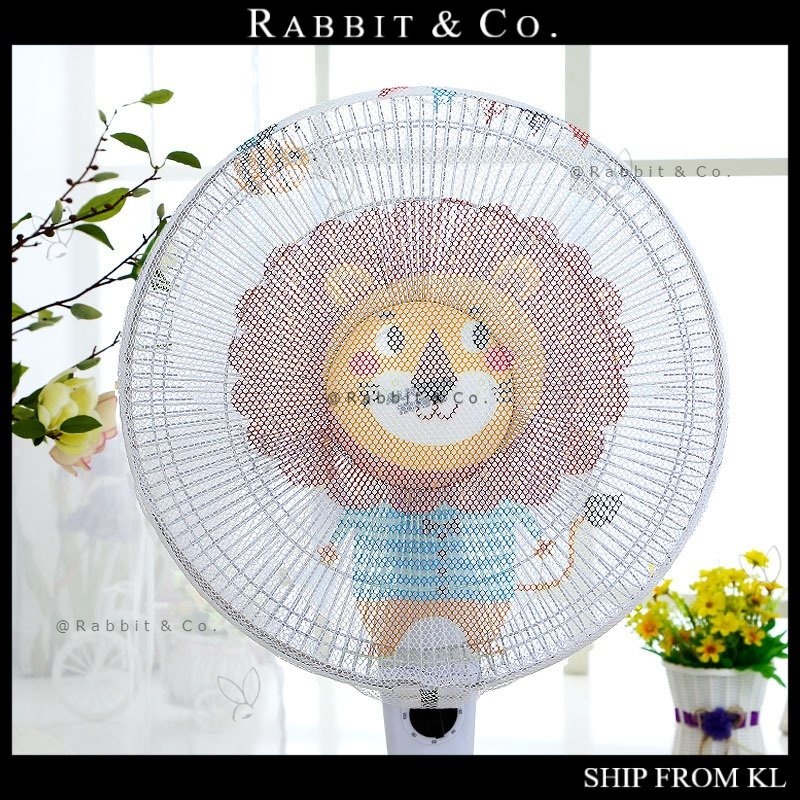R&C Kid Hand Safety Cartoon Electric Fan Cover Circular Fan Shield Dust ...