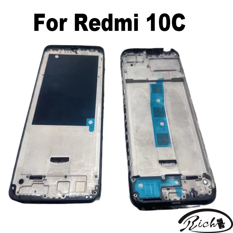New For Xiaomi Redmi 10C Front LCD Frame Bezel Middle Frame Back ...