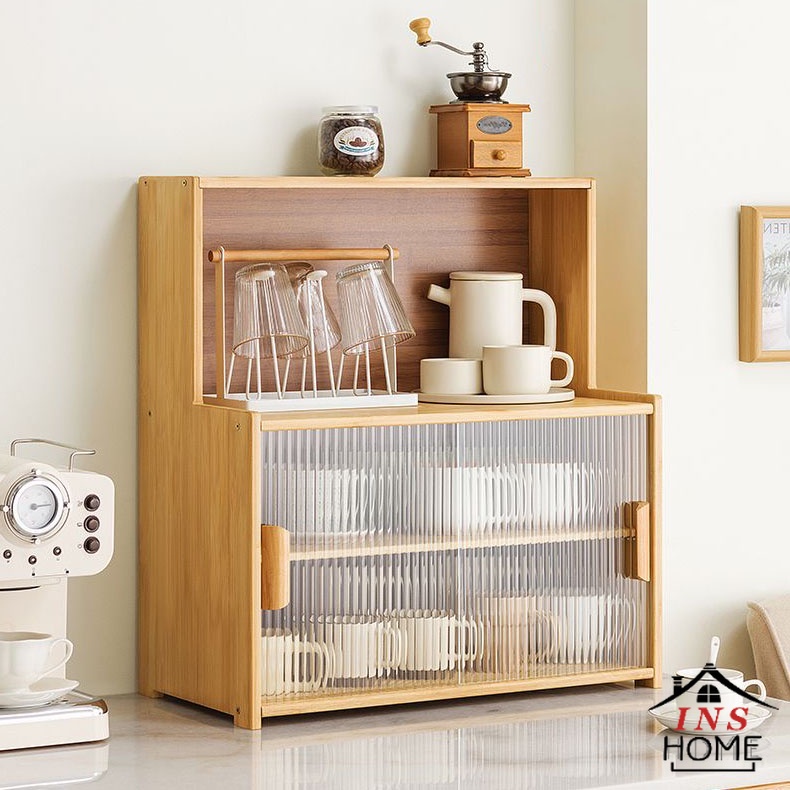 Cup Storage Rack Bamboo Dust-proof Cup Holder Coffee Cup Kitchen ...