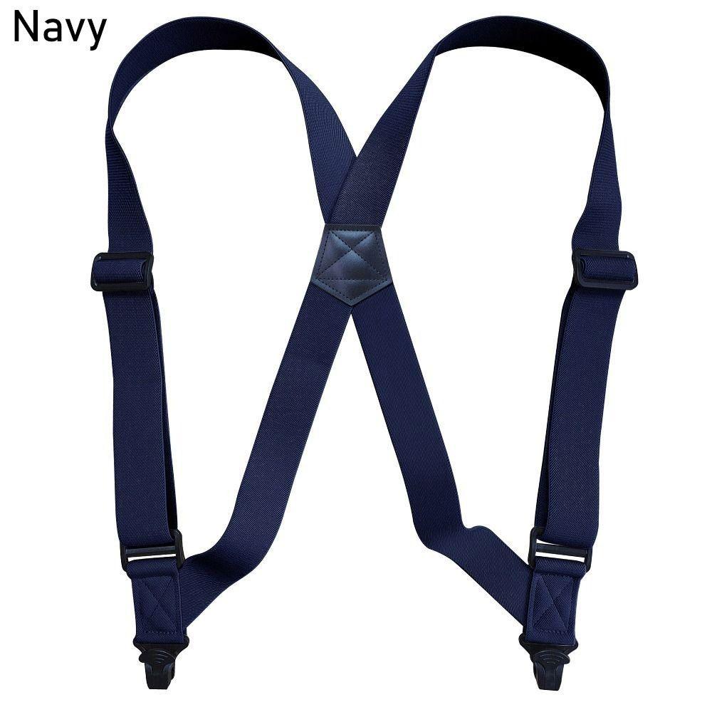 YANMIG Men's Suspenders, Adjustable Plastic Side Clip X Shape Braces