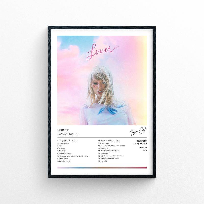 Taylor Swift - Lover Unframed Poster canvas Print | Polaroid Style ...